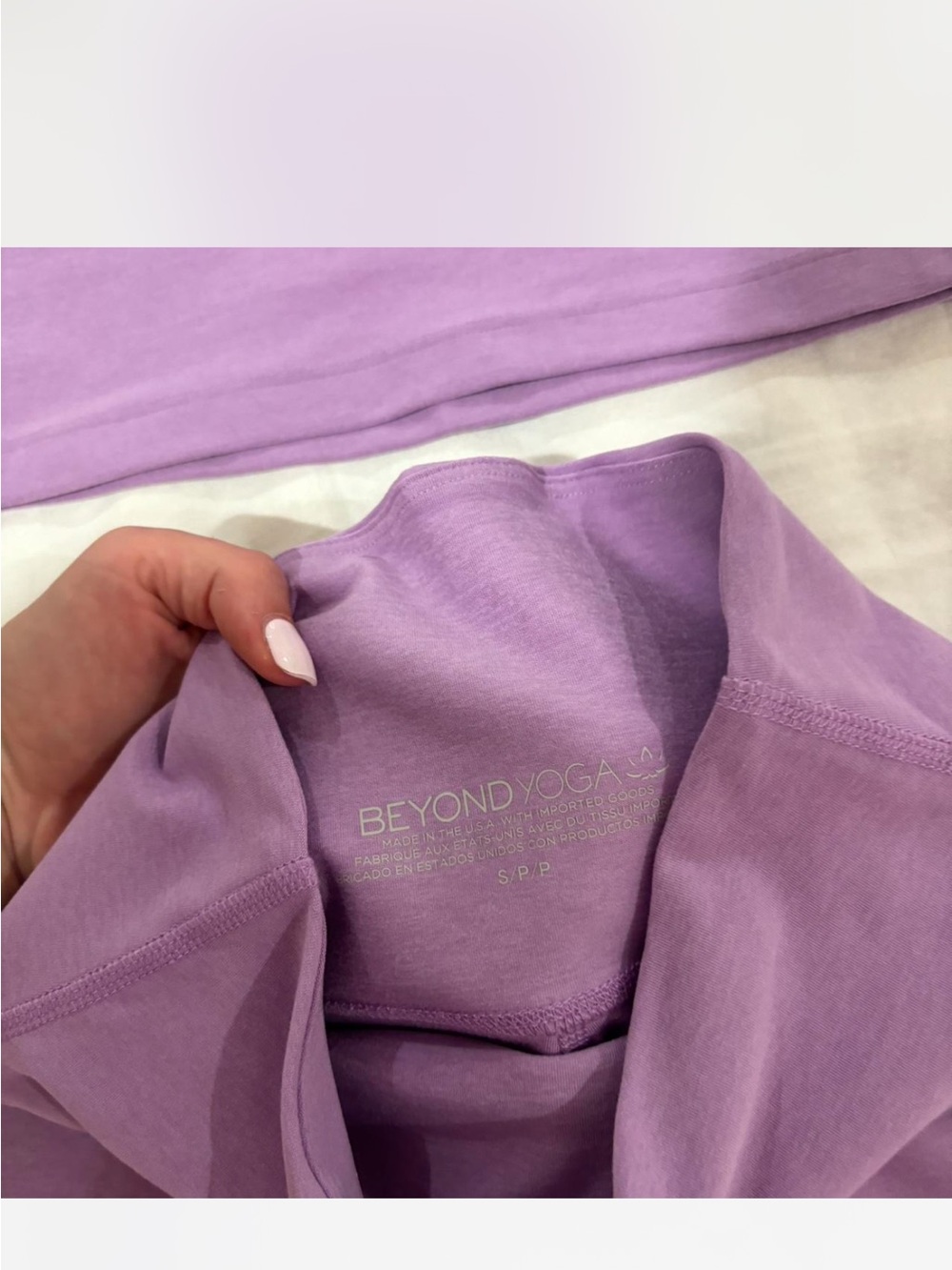Beyond Yoga Lilac High-Waist Leggings with Cropped Tank Set - Picture 5 of 6